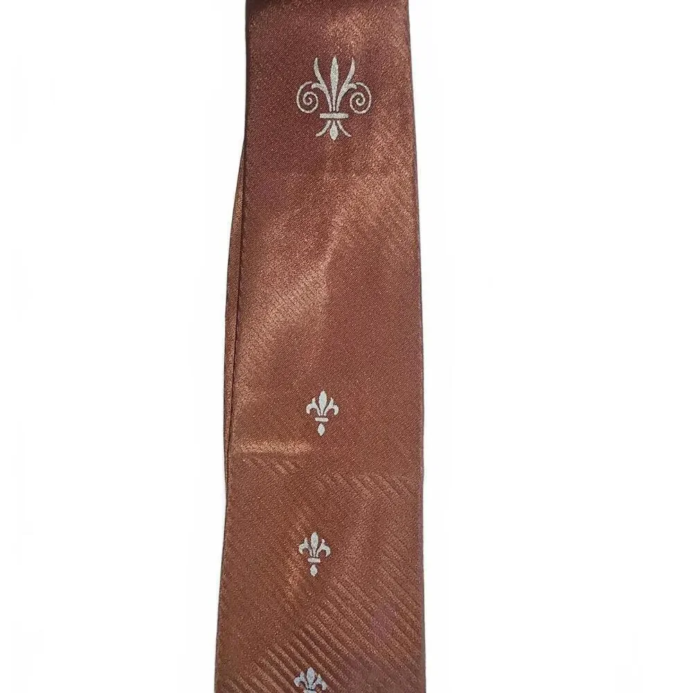 Vintage Lansburgh's Washington Brown Silk Men's Tie